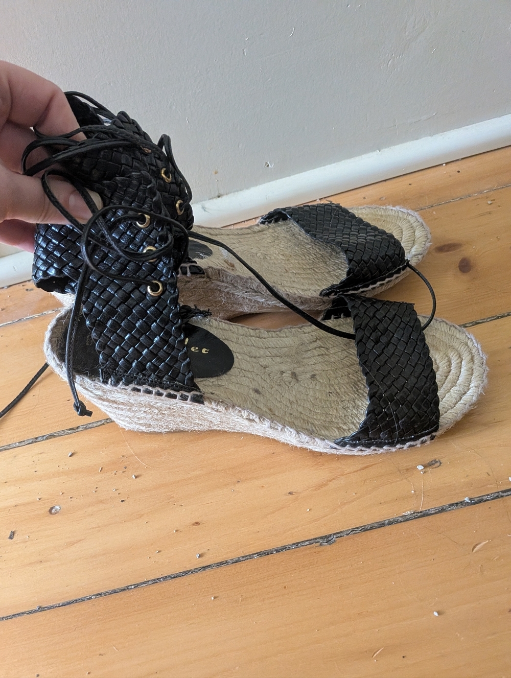 Bettye Muller Leather Espadrilles